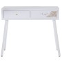 Console Alexandra House Living Bianco Dorato Legno 90 x 78 x 30 cm