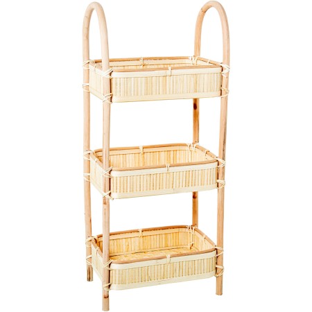 Scaffale Alexandra House Living Beige Rattan Fibra naturale 34 x 80 x 23 cm