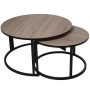 Set di 2 tavoli Alexandra House Living Marrone Nero Legno