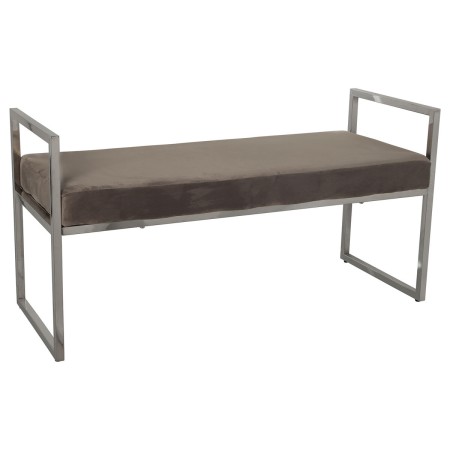 Panca Alexandra House Living Grigio Velluto Metallo 103 x 54 x 41 cm