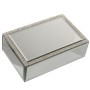 Scatola-Portagioie Alexandra House Living Grigio Cristallo Specchio 20 x 6 x 13 cm