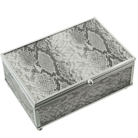 Scatola-Portagioie Alexandra House Living Grigio Cristallo 15 x 6 x 10 cm