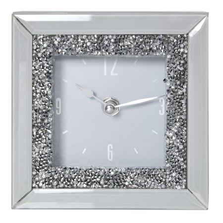 Orologio da Tavolo Alexandra House Living Grigio Cristallo 14 x 14 x 5 cm