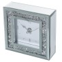 Orologio da Tavolo Alexandra House Living Grigio Cristallo Specchio 14 x 14 x 4 cm