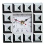 Orologio da Tavolo Alexandra House Living Bianco Nero Cristallo 14 x 14 x 4 cm