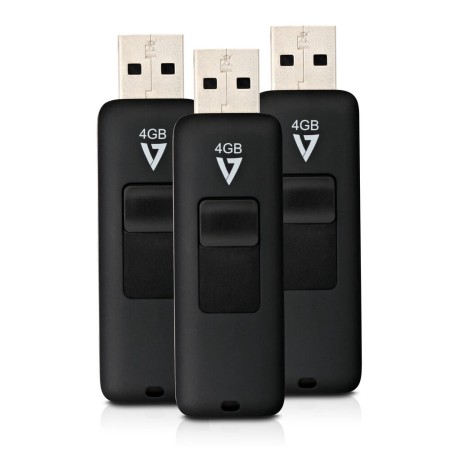 Scheda Di Memoria Micro SD con Adattatore V7 VF24GAR-3PK-3E Nero 4 GB