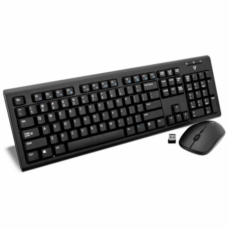 Tastiera e Mouse V7 CKW200US-E QWERTY Inglese EEUU