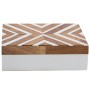 Scatola-Portagioie Alexandra House Living Bianco Marrone Plastica 18 x 6 x 13 cm