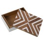 Scatola-Portagioie Alexandra House Living Bianco Marrone Plastica 18 x 6 x 13 cm