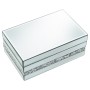 Scatola-Portagioie Alexandra House Living Grigio Cristallo Specchio 22 x 9 x 14 cm