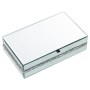 Scatola-Portagioie Alexandra House Living Grigio Cristallo Specchio 22 x 6 x 13 cm