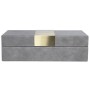 Scatola-Portagioie Alexandra House Living Grigio Legno 25 x 7 x 12 cm