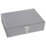 Scatola-Portagioie Alexandra House Living Grigio Tessile 28 x 7 x 20 cm