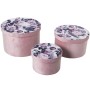 Set di Scatole Decorative Alexandra House Living Rosa Tessile 3 Pezzi