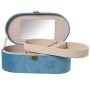 Scatola-Portagioie Alexandra House Living Azzurro Tessile 26 x 10 x 13 cm