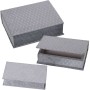 Set di Scatole Decorative Alexandra House Living Grigio Tessile 3 Pezzi