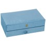 Scatola-Portagioie Alexandra House Living Azzurro Tessile 29 x 11 x 18 cm