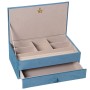 Scatola-Portagioie Alexandra House Living Azzurro Tessile 29 x 11 x 18 cm