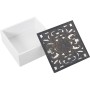 Set di Scatole Decorative Alexandra House Living Bianco Nero Legno 2 Pezzi