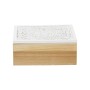 Set di Scatole Decorative Alexandra House Living Bianco Marrone Legno 2 Pezzi