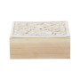 Set di Scatole Decorative Alexandra House Living Bianco Marrone Legno 2 Pezzi