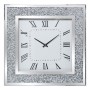 Orologio da Parete Alexandra House Living Argentato Cristallo Brillanti 40 x 40 x 4 cm