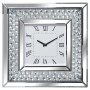 Orologio da Parete Alexandra House Living Argentato Cristallo Brillanti 40 x 40 x 4 cm