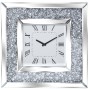 Orologio da Parete Alexandra House Living Argentato Cristallo Brillanti 40 x 40 x 4 cm