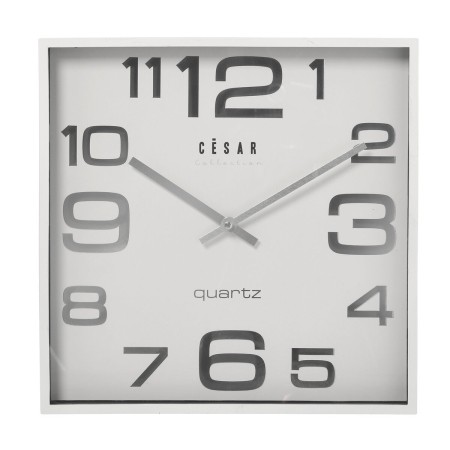 Orologio da Parete Alexandra House Living Bianco Argentato Acrilico Plastica 28 x 4 x 28 cm