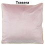 Cuscino Alexandra House Living Rosa Dorato Velluto Tessile 45 x 45 cm