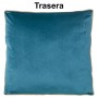 Cuscino Alexandra House Living Azzurro Dorato Velluto Tessile 45 x 45 cm