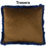 Cuscino Alexandra House Living Azzurro Dorato Tessile 45 x 45 cm