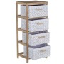 Cassettiera Alexandra House Living Bianco 40 x 94 x 30 cm