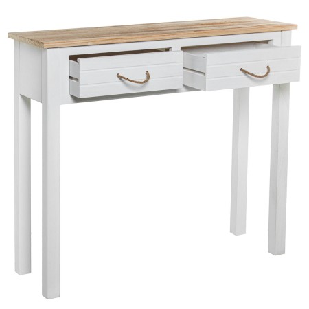 Console Alexandra House Living Bianco Marrone Legno 90 x 81 x 28 cm