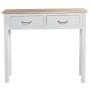 Console Alexandra House Living Bianco Marrone Legno 90 x 81 x 28 cm