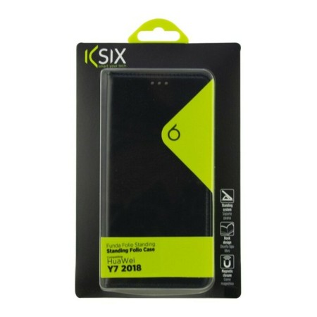 Custodia Folio per Cellulare Huawei Y7 2018 KSIX Nero