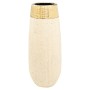 Vaso Romimex Beige Dorato Porcellana 17 x 40 x 17 cm