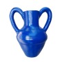 Vaso Romimex Blu cobalto Ceramica 28 x 35 x 22 cm Con manici