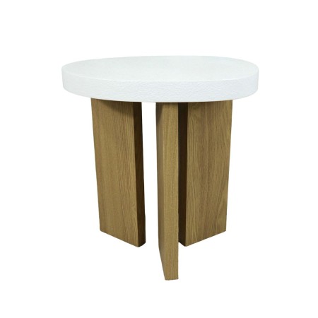 Tavolo aggiuntivo Romimex Bianco Naturale Legno MDF 46 x 48 x 36 cm