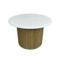 Tavolo aggiuntivo Romimex Bianco Naturale Legno MDF 60 x 41 x 60 cm