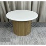 Tavolo aggiuntivo Romimex Bianco Naturale Legno MDF 60 x 41 x 60 cm