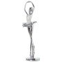 Statua Decorativa Alexandra House Living Argentato Acrilico Plastica Melammina Ballerina 8 x 7 x 30 cm