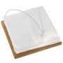 Portatovaglioli da tavola Alexandra House Living Bianco Marrone Legno Metallo 18 x 9 x 18 cm