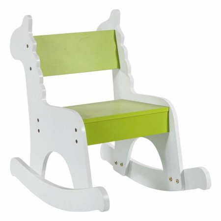 Sedia a dondolo Alexandra House Living Bianco Verde Legno MDF 33 x 55 x 51,5 cm Per bambini Giraffa