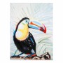 Quadro Alexandra House Living Toucan Tela Legno di abete 120 x 3 x 90 cm