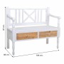 Panca Alexandra House Living Bianco Naturale Legno Legno di abete 48 x 87 x 104 cm Con cassetti