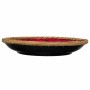 Centrotavola Alexandra House Living Nero Rosso Argentato Ceramica 32 x 6 x 32 cm