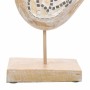 Statua Decorativa Alexandra House Living Bianco Naturale Legno Vetro Uccello 26 x 12 x 30 cm