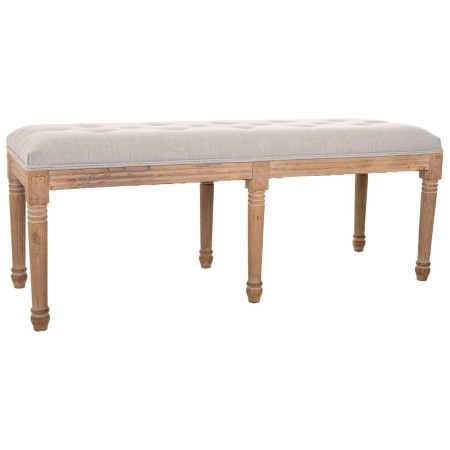 Panca Alexandra House Living Crema Legno d'albero della gomma 41 x 48 x 122 cm