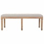 Panca Alexandra House Living Crema Legno d'albero della gomma 41 x 48 x 122 cm